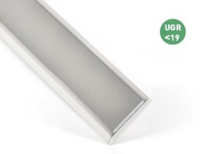 LUZ Oberfläche LED Leuchte, UGR<19, 2835 LEDs, 90 lm/W