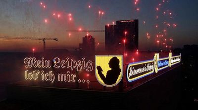 Neonbuchstaben in Leipzig